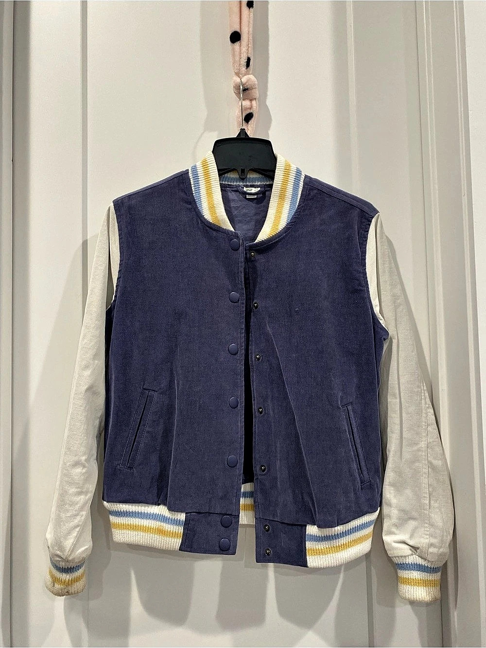 Aerie Varsity Jacket in Blue & White Size XS Like New